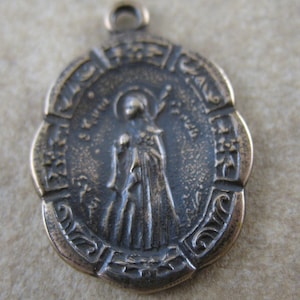 Saint Maria Goretti Religious Charms Catholic Medals Pendants Solid Bronze Rosary Parts Religious Jewelry