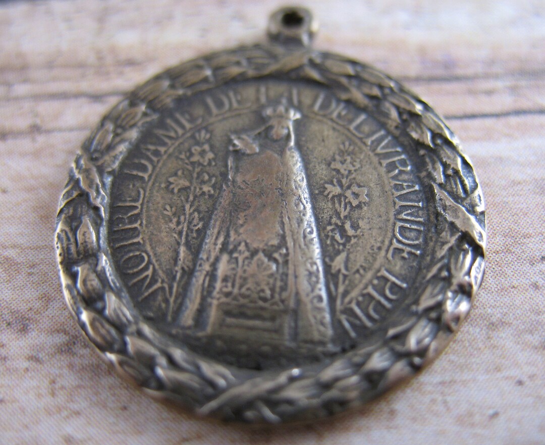 Solid Bronze Notre Dame Religious Medal Our Lady of Deliverance ...
