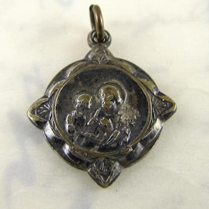 Vintage Religious Medal Saint Joseph Religious Charms Catholic Jewelry Rosary Parts Catholic Medals