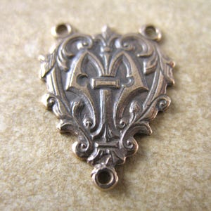 Solid Bronze Rosary Parts Rosary Center Connector Catholic Jewelry Religious Jewelry Solid Bronze Findings Jewelry Connectors