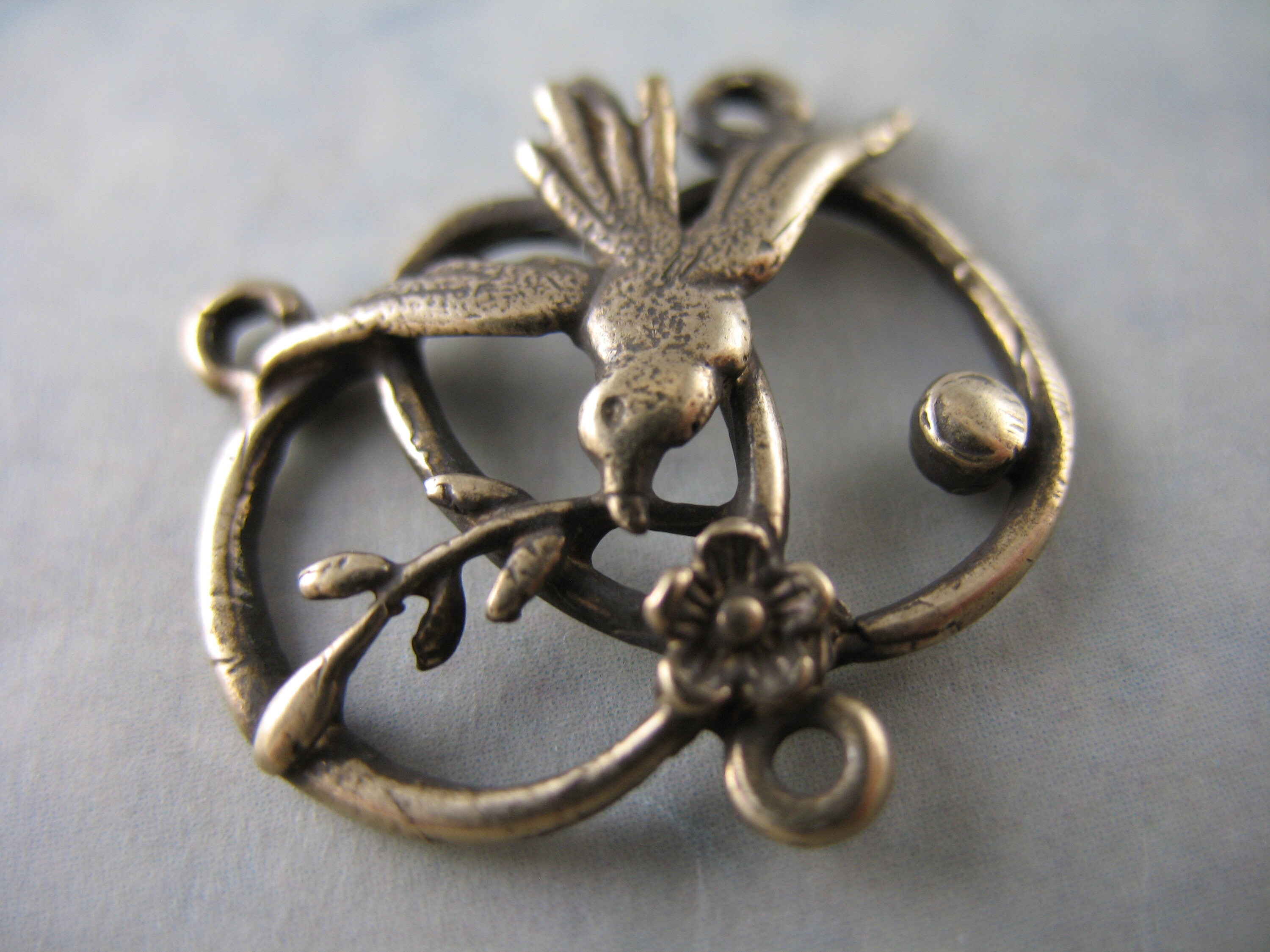 Dove Center Connector Solid Bronze Rosary Parts Religious Jewelry Sup…