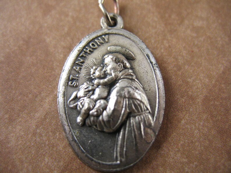 Vintage Saint Anthony Relic Medal Religious Charms Pendants Catholic Saints