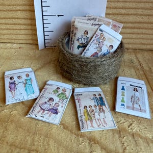 Handmade Miniature Sewing Patterns (set of 7) - Etsy