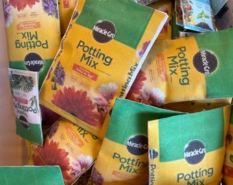 Handmade Miniature Potting Soil Bags