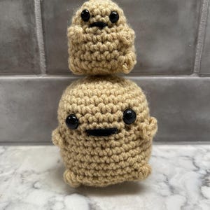 Amigurumi Potato | Potato Crochet | Crocheted Potato | Cute Potato | Positive Potato | Mini Potato | Potato and Son | Stuffed Potato