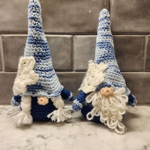 Crocheted Winter Gnomes | Decorative Holiday Gnomes | Decorative Winter Gnomes | Handmade Gnomes | Amigurumi Gnomes