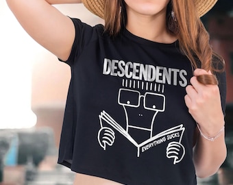 Vintage Milo Aukerman Everything Sucks Crop Top - Descendents Band Shirt, Rock Music Shirt, Hardcore/Punk Music Fan