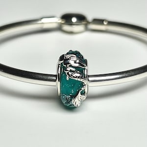 Mermaid Sea Green Murano Glass Charm Bead Genuine 925 Sterling Silver Gift For Pandora Bracelet