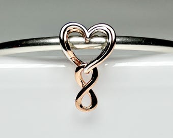 Authentic Pandora Interlocking Love Heart Charm – Sterling Silver