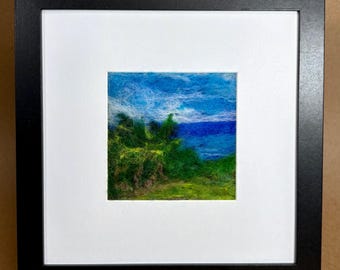 Tropic Beauty, Guam Scenic Coastline, Handmade Needle Felt Original