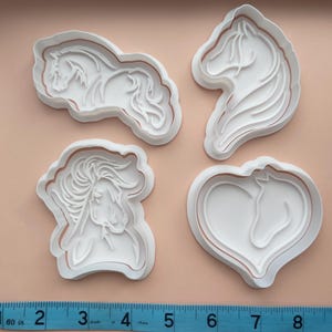 Horse Cookie Cutters with Stamps