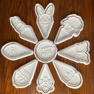 Easter Platter Cookie Cutters with Stamps
