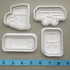 Video Game Cookie Cutters with Stamps