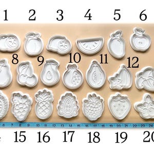 Fruit Cookie Cutters with Stamps