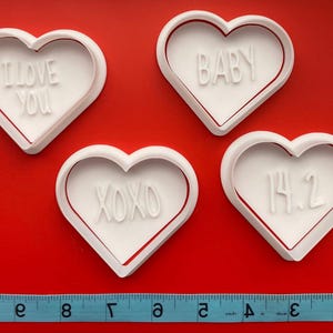 Valentines Day Cookie Cutters with Stamp