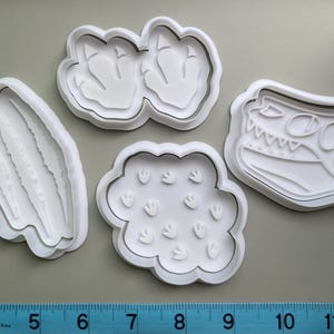 Dinosaur Cookie Cutters with Stamps