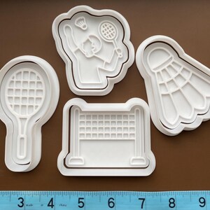 Badminton Cookie Cutters with Stamps