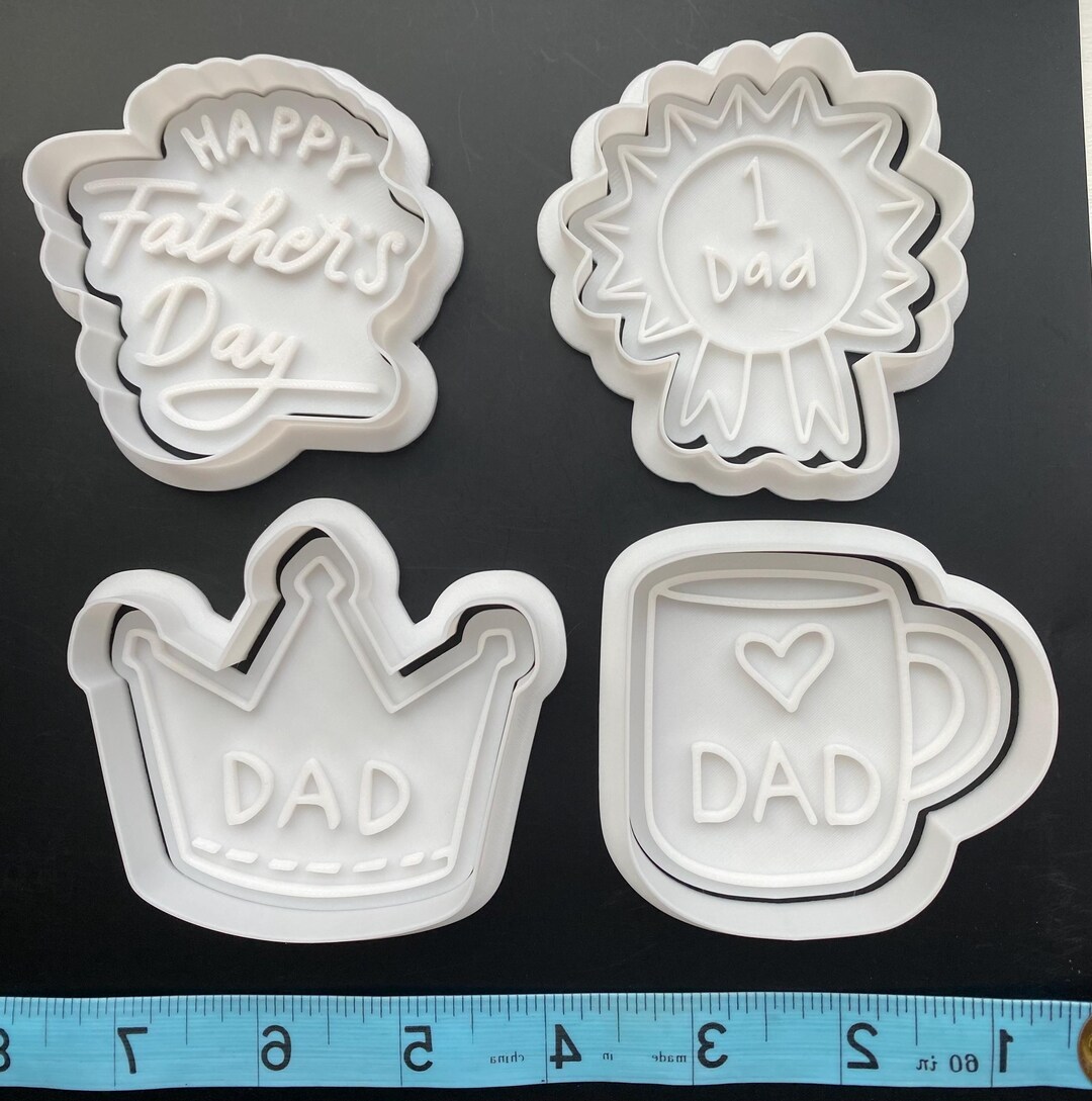 Happy Father’s Day Cookie Cutters With Stamps - Etsy