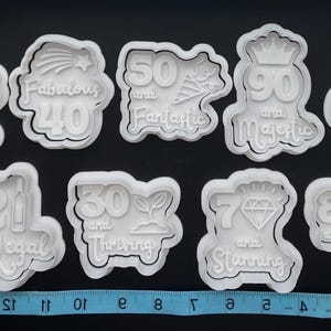 Birthday Milestones Cookie Cutters with Stamps