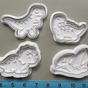 Dinosaur Cookie Cutters with Stamps