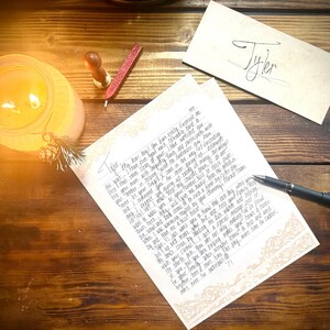 Carta a Papá Noel escrita a mano y elaborada personalmente