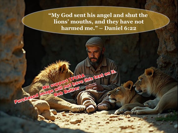 Daniel and the lions      We support TPUSA      Wall Art Printable | Christian Inspirational Digital Download | Faith, Love, Pets, Gifts