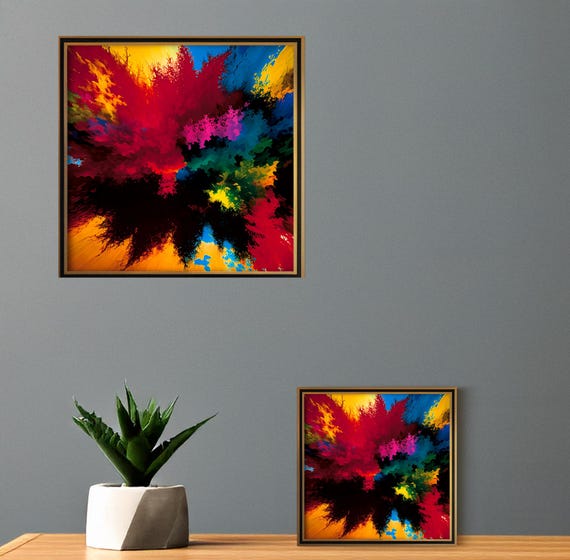 Colors                        Colorful Modern Wall Art Digital Download | Vibrant Abstract Artwork for Home Decor, Living Room, Office,