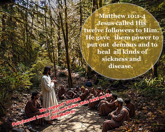Christian Savior with Disciples   We support TPUSA  - Religious  Prints, Biblical Decor, Jesus and Apostles, Inspirational Christian Gift