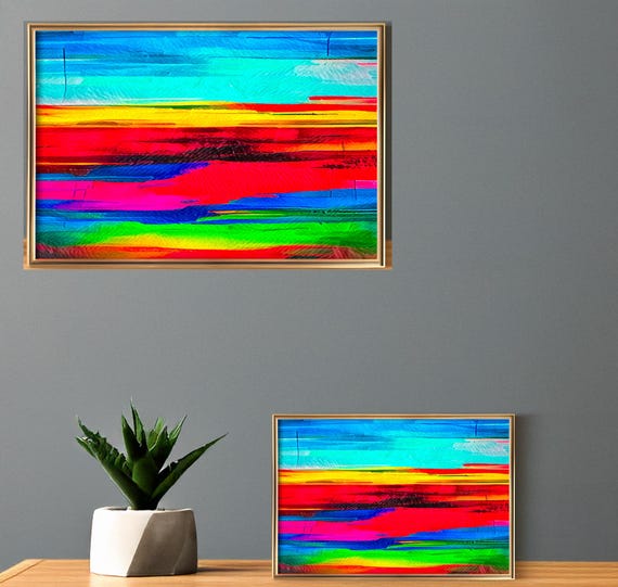 Abstract Colors Digital Download | Modern Wall Art for Home Decor, Creative Art Print, Vibrant Colorful Artwork for DIY Crafts