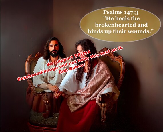 Healing Jesus Wall Art Set -  We support TPUSA Spiritual Christian Prints, Religious Home Decor, Inspirational Faith Images