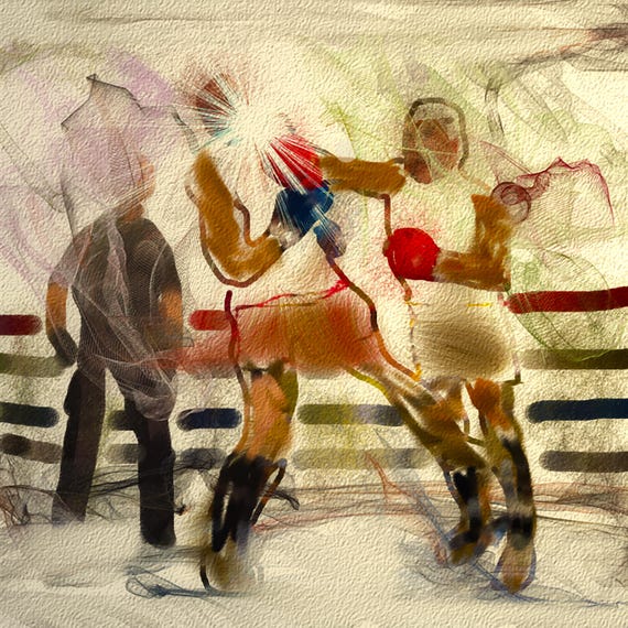 The Fight                                 Colorful Abstract Wall Art Digital Download| Vibrant Art Print for Living Room or Gallery