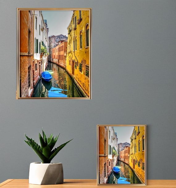 Venice Canal   Wall Art Print, Italian Cityscape Photography, Home Wall Hanging Gift for Art Lovers