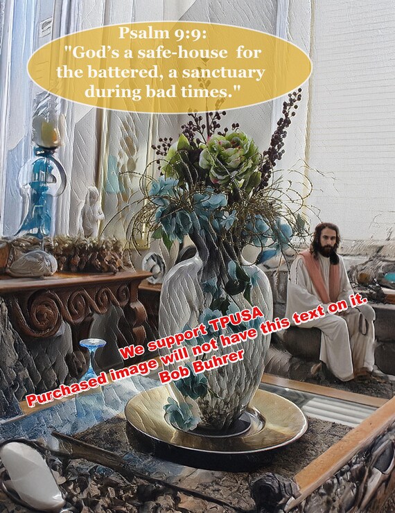 Home Comfort     We support TPUSA - Jesus Visiting Wall Art Print, Inspirational Christian Home Decor, Biblical , Spiritual Wall Hanging