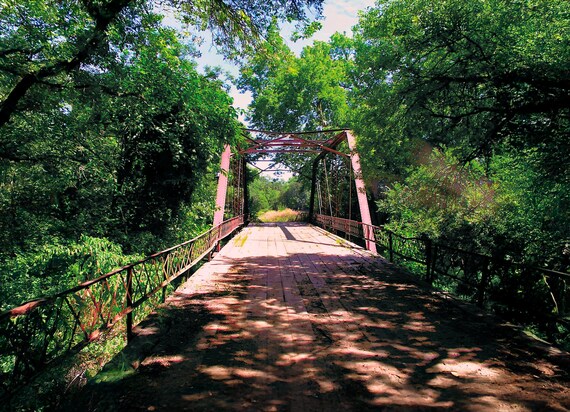 Country Bridge Wall Art Print with 4 Extra Images, Vintage Landscape Home Decor, Rustic Cottage Style, Nature Photography Set