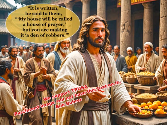 Jesus at the Temple      We support TPUSA  digital wall art, religious printable decor, spiritual home decor, colorful art print