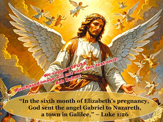 Gabriel    We support TPUSA  Divine Angel Gabriel Wall Art Digital Download, Celestial Decor, Inspirational Home Decor, Religious Gift
