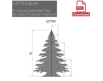 Christmas Tree Silhouette Template: Outdoor Decor (PDF)