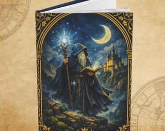 Carnet cartonné : Magicien de la Terre du Milieu | Planification et réflexion quotidiennes
