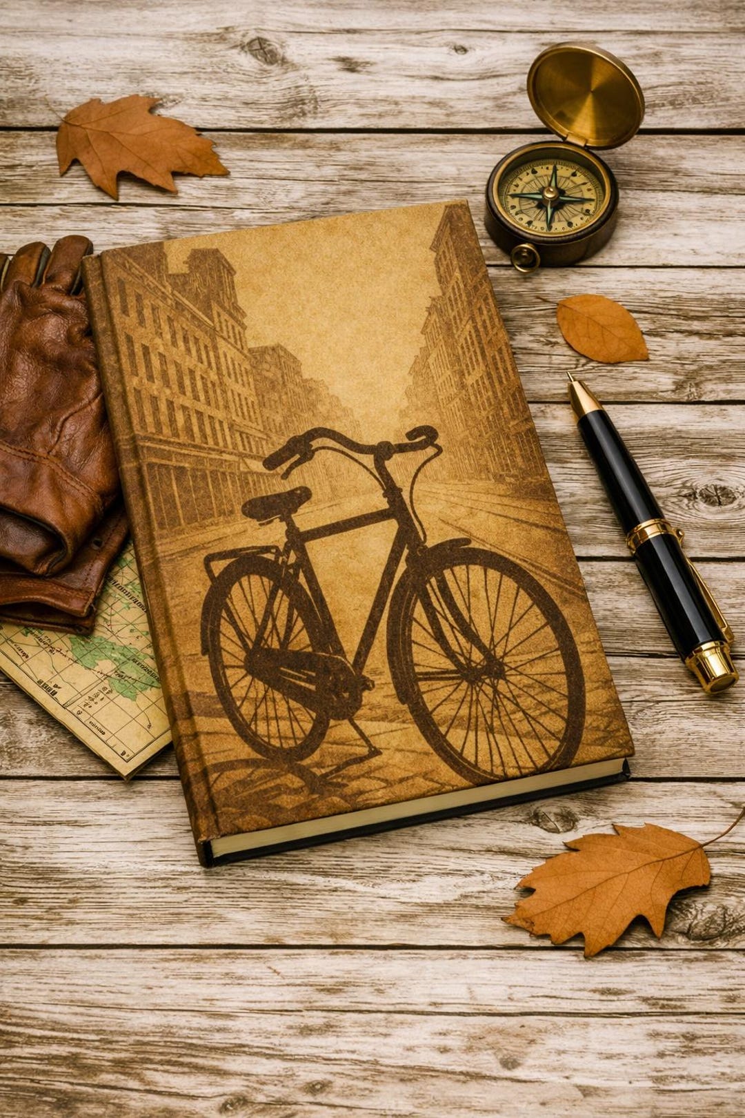 Bike Riding Journal Vintage Bike Hardcover Journal Daily Planner & Notebook - Etsy