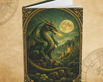 Carnet cartonné avec dragon de la Terre du Milieu | Planification et réflexion quotidiennes