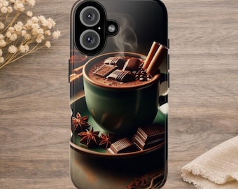 Coque de portable café et chocolats