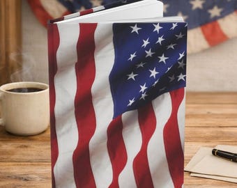 Carnet cartonné ondulé drapeau américain | Planification et réflexion quotidiennes