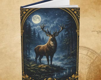 Carnet cartonné avec cerf de la Terre du Milieu | Planification et réflexion quotidiennes