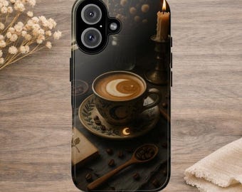 Coque de portable café et bougies | Étui de protection pour téléphone