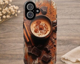 Coque pour portable café et cannelle | Étui de protection robuste pour téléphone