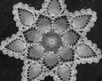 Pineapple Doily Centerpiece Vintage Crochet Pattern