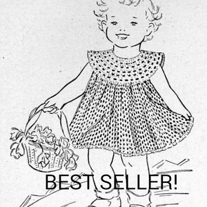 Baby-/småbarnsklänning Vintage virkmönster