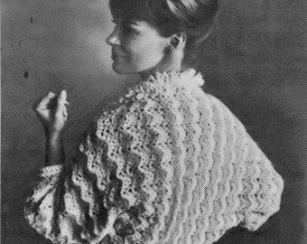 Ripple Crochet Bed Jacket Vintage Crochet Pattern
