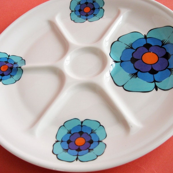 MOD Porcelaine De Paris Floral Plate - France