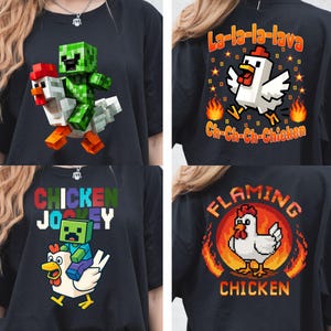 Minecraft Movie Chicken Jockey Characters Png, Pixel Block Game png, Steve Style Lava Trap, Kids Gaming, Video Game Png,Funny Riding Chicken